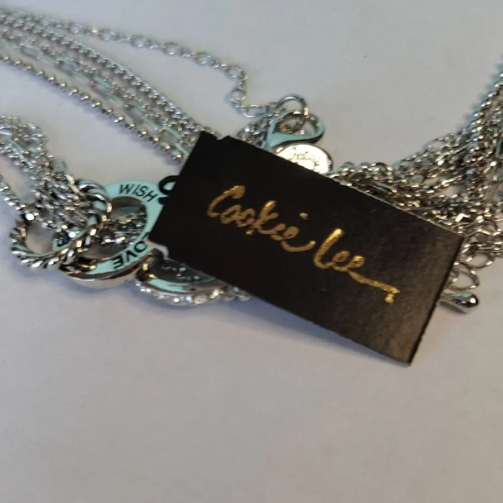Cookie Lee Elegant Silver Multi-Strand Necklace